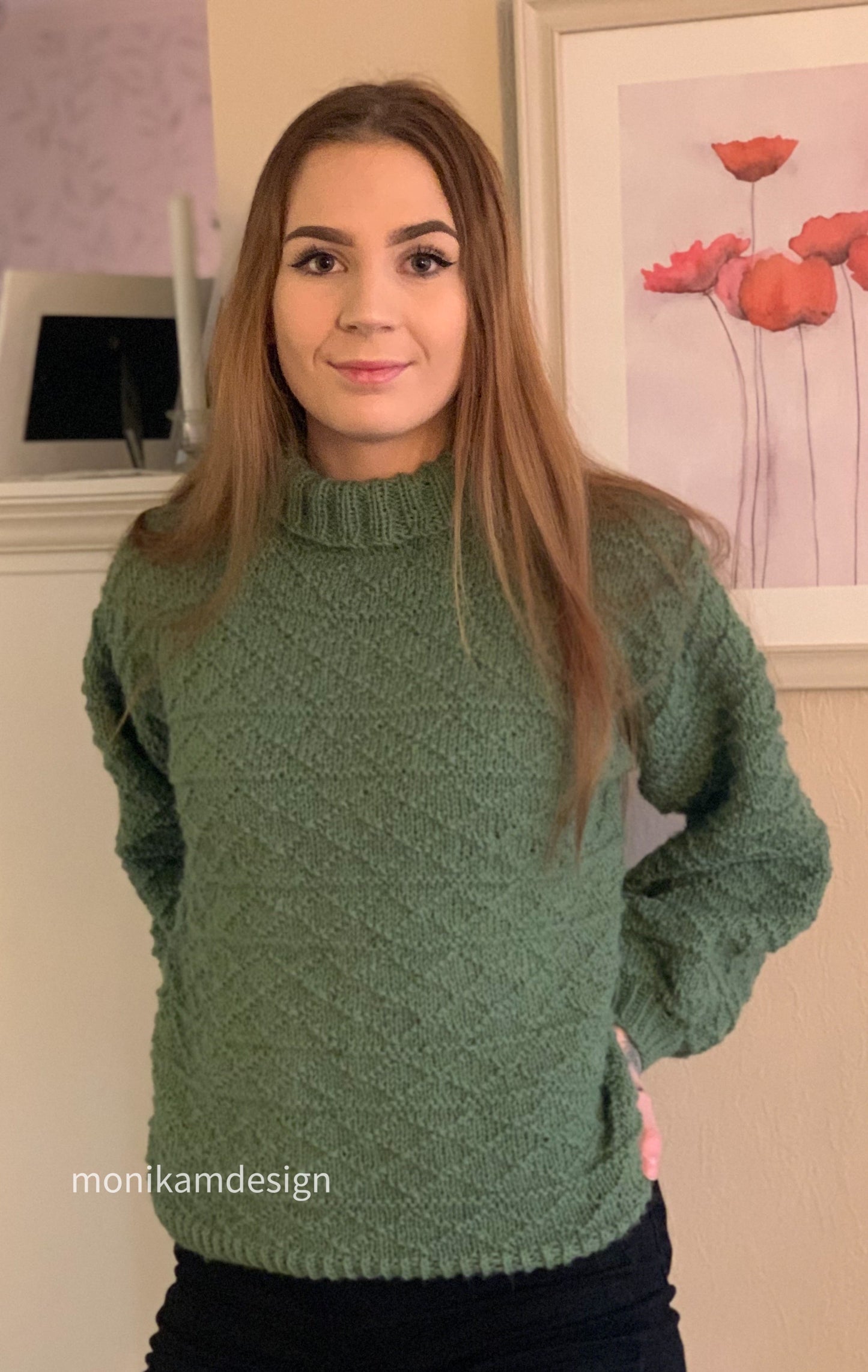 Bare Blåbærgenseren – myk, enkel og full av strikkeglede! str S(M)L(XL)XXL/XXXL