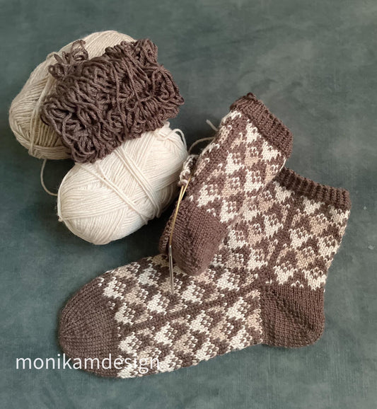 ๐ Diamond drop sock โ stylish socks with a pattern and a good fit Size: 37โ40