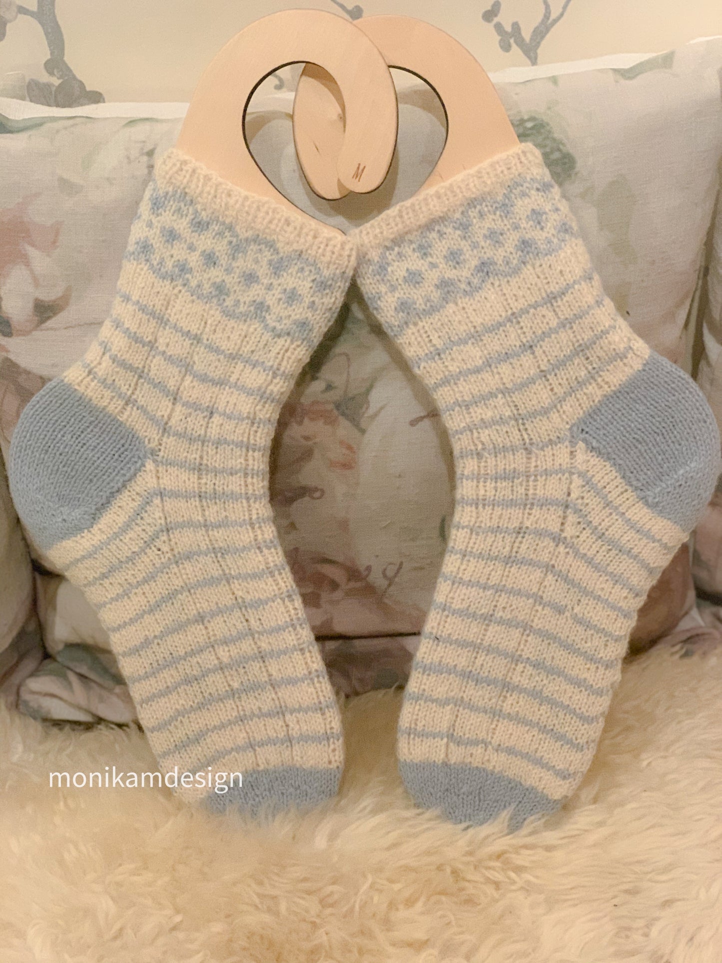 🧦 Finsokken min – vakre hverdagssokker med mønster og fargeglede Størrelse: 37–40