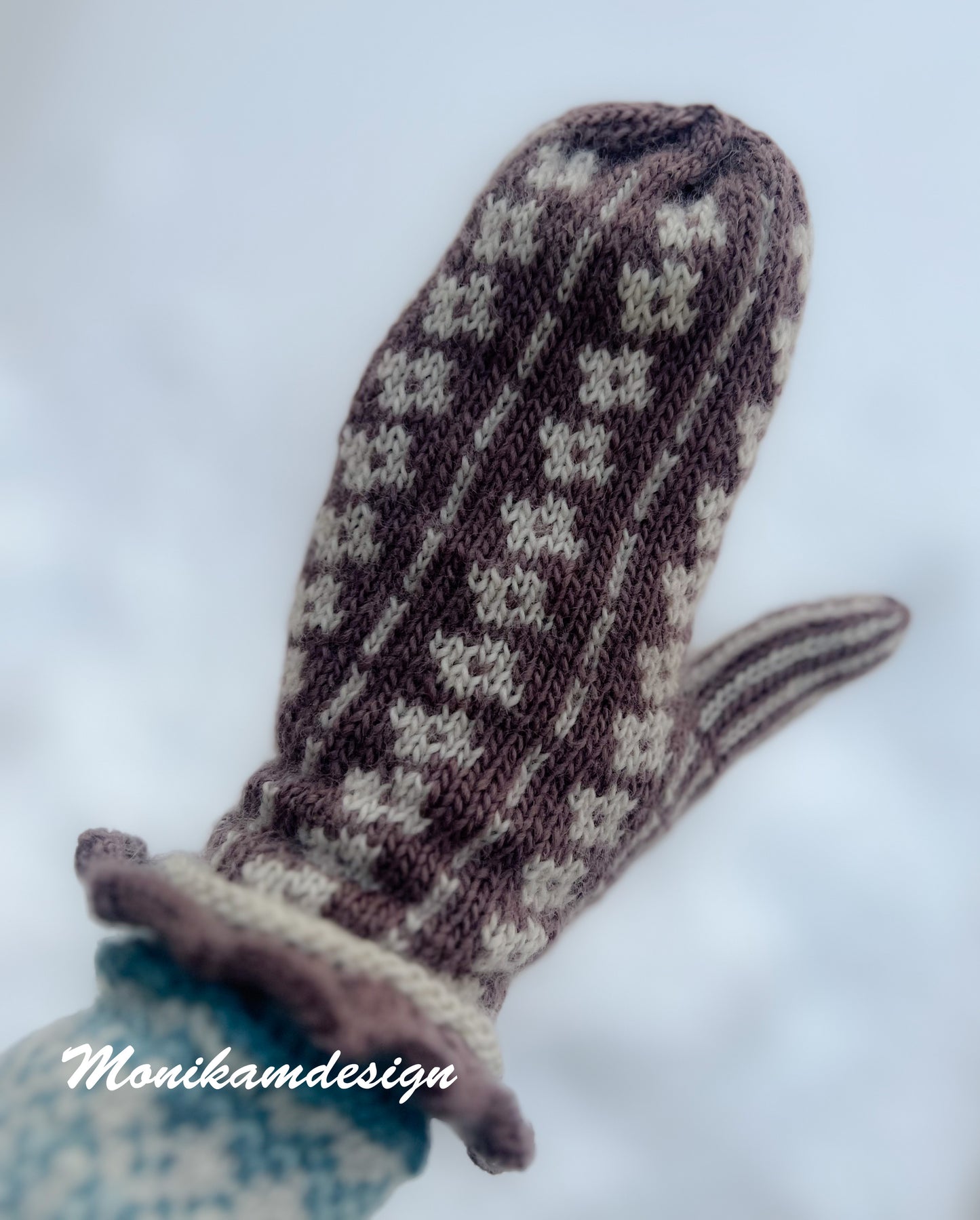 🌸 Blomstervotten – å PDF-mønsteret til halv pris ved kjøp av garnpakke