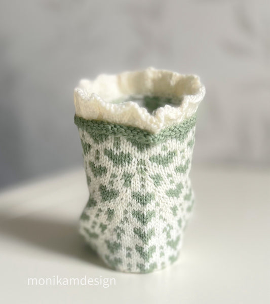 Hjertesokken - Unike Strikkesokker med Hjertemønster. str 37 - 42