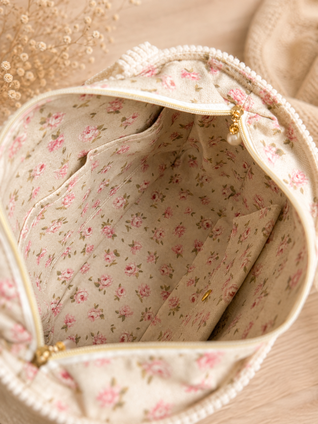 Othilie med nedfelt glidelås (beige)