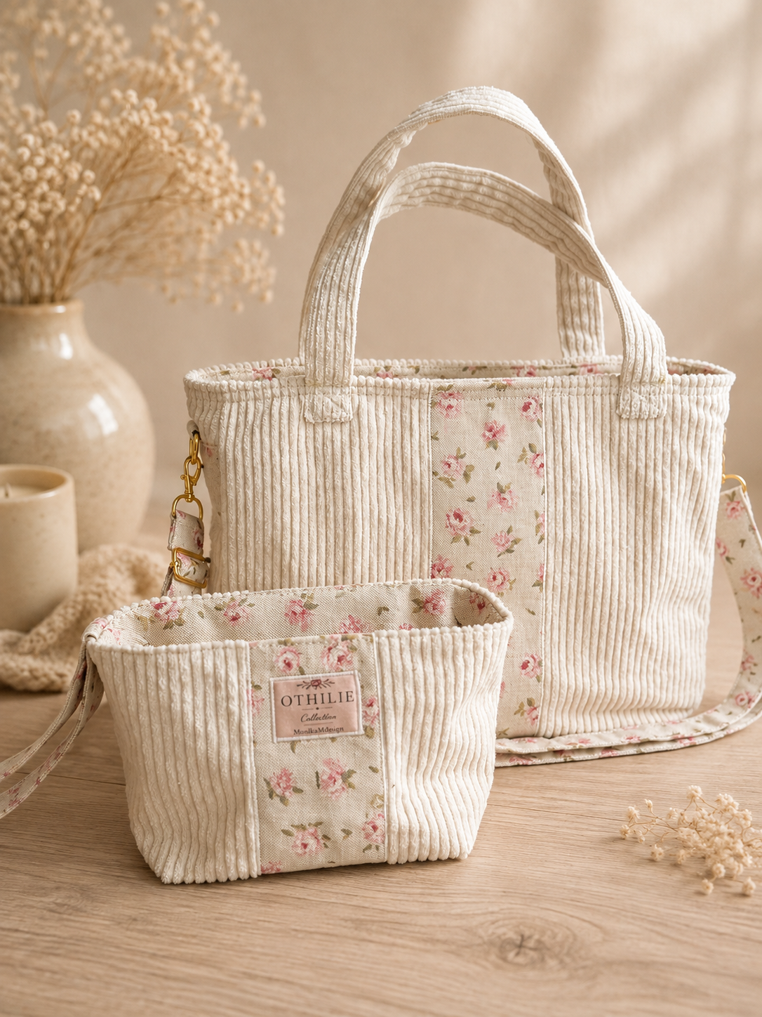Othilie med nedfelt glidelås (beige)