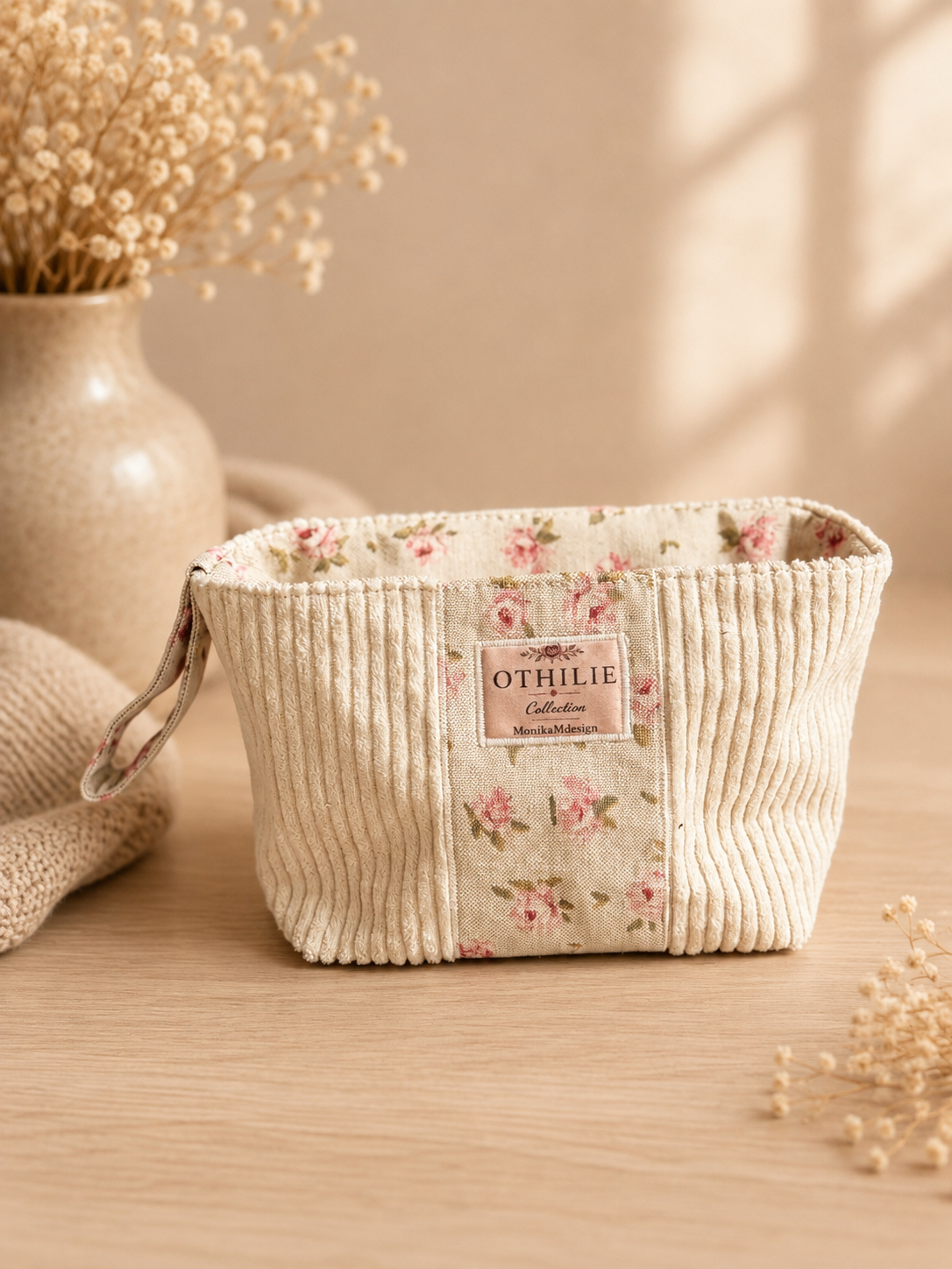 Othilie med nedfelt glidelås (beige)
