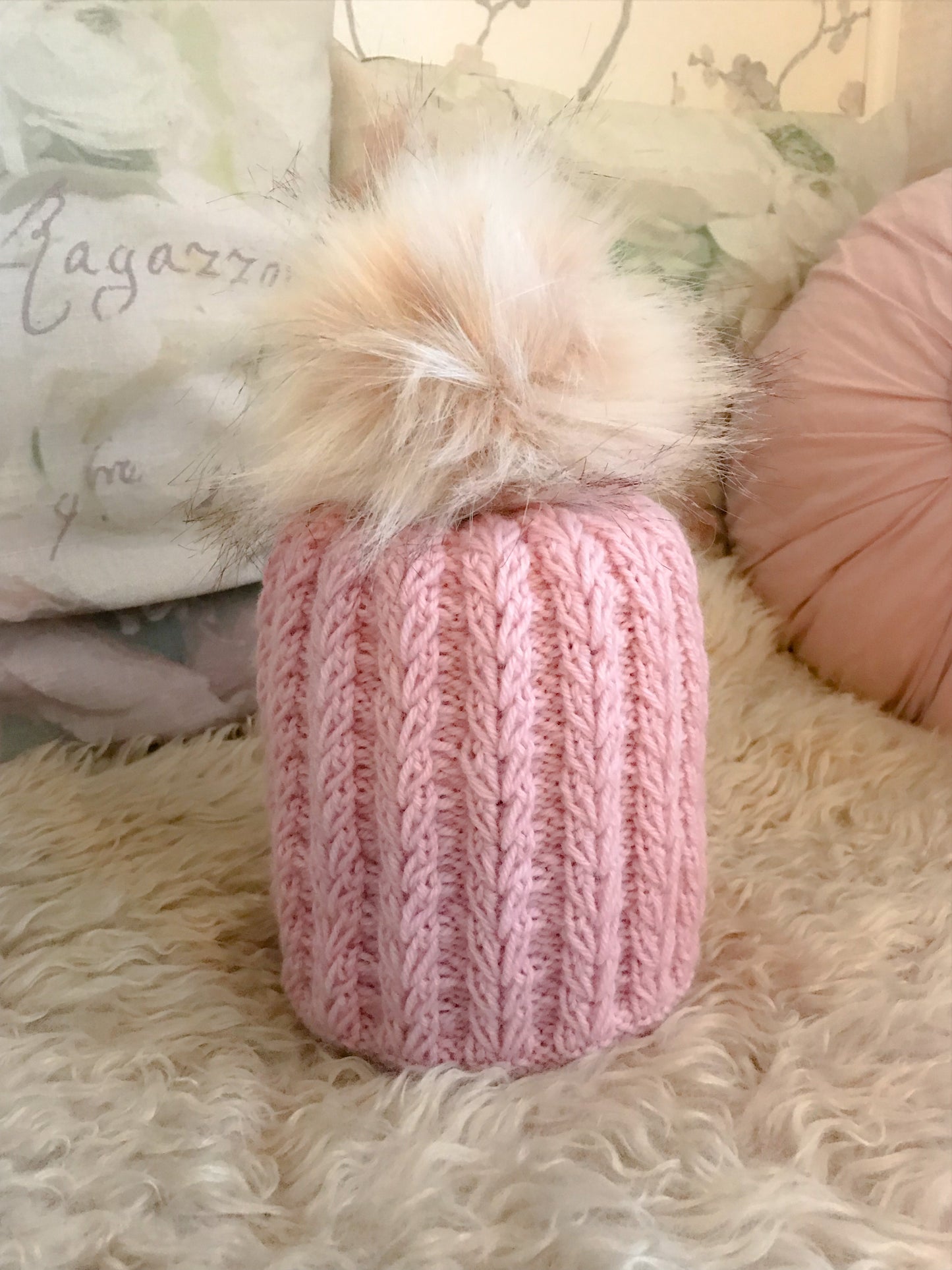 🧶 Kjappstrikka lue – varm, enkel og rask å lage Størrelser: 3–6 (8–10) år
