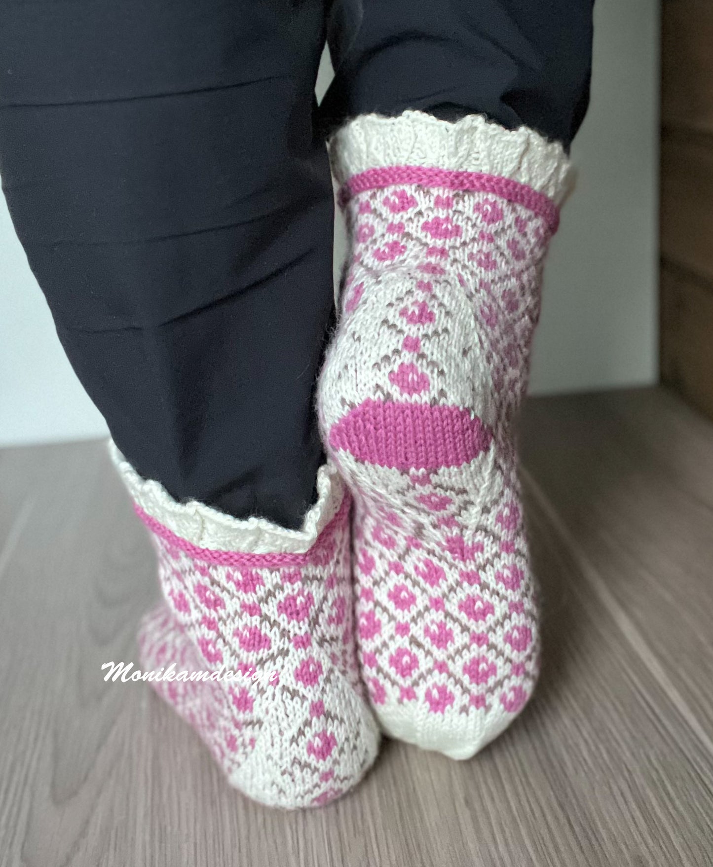 Forglemmegei-sokken str 37 -42