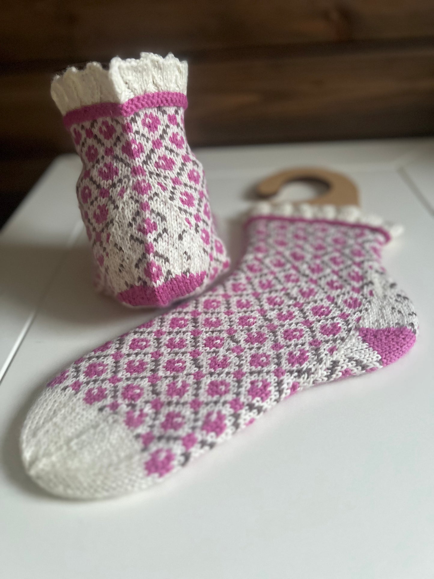 Forglemmegei-sokken str 37 -42