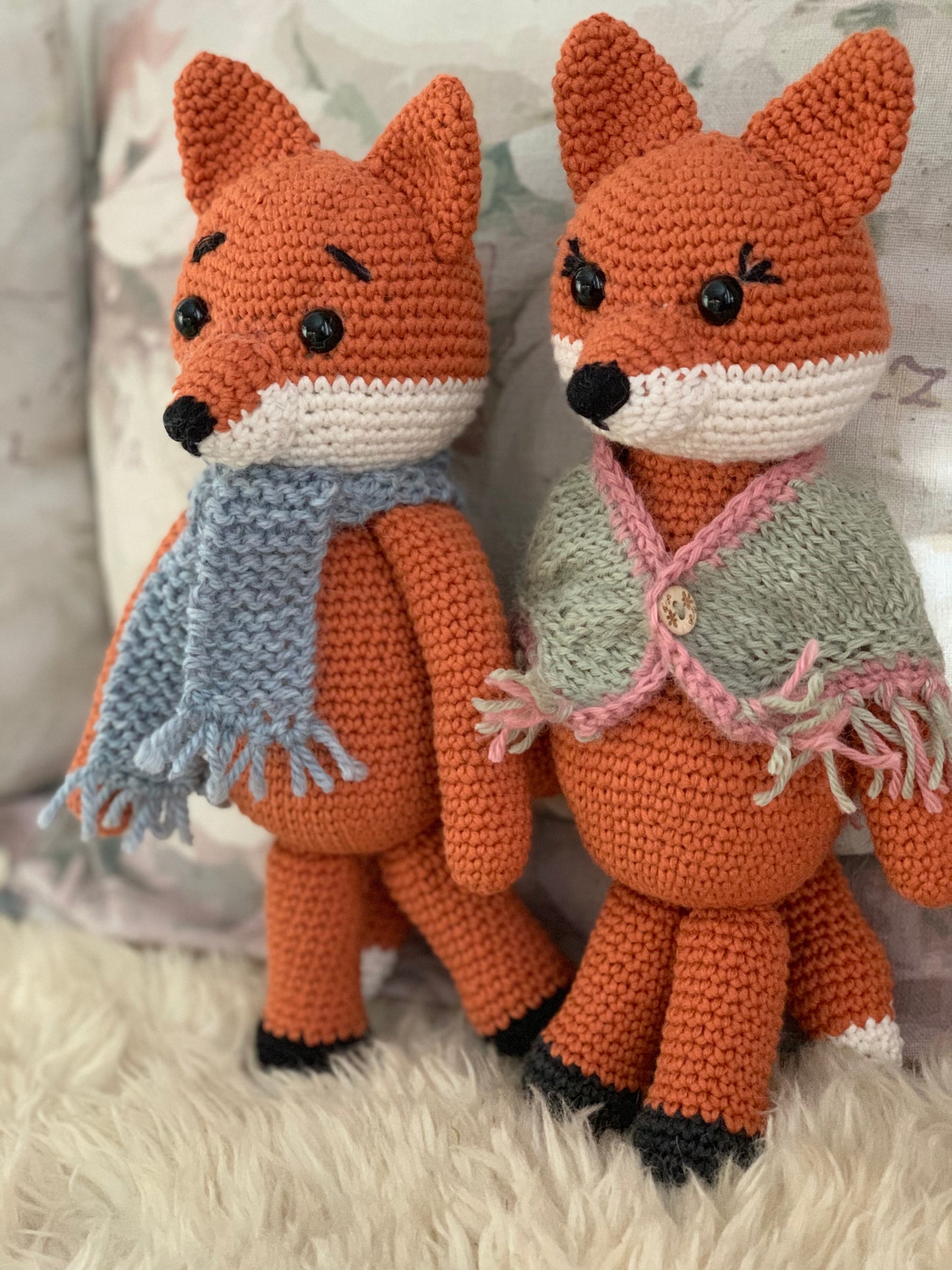 🦊 Herr og Fru Rev – heklede figurer med sjarm