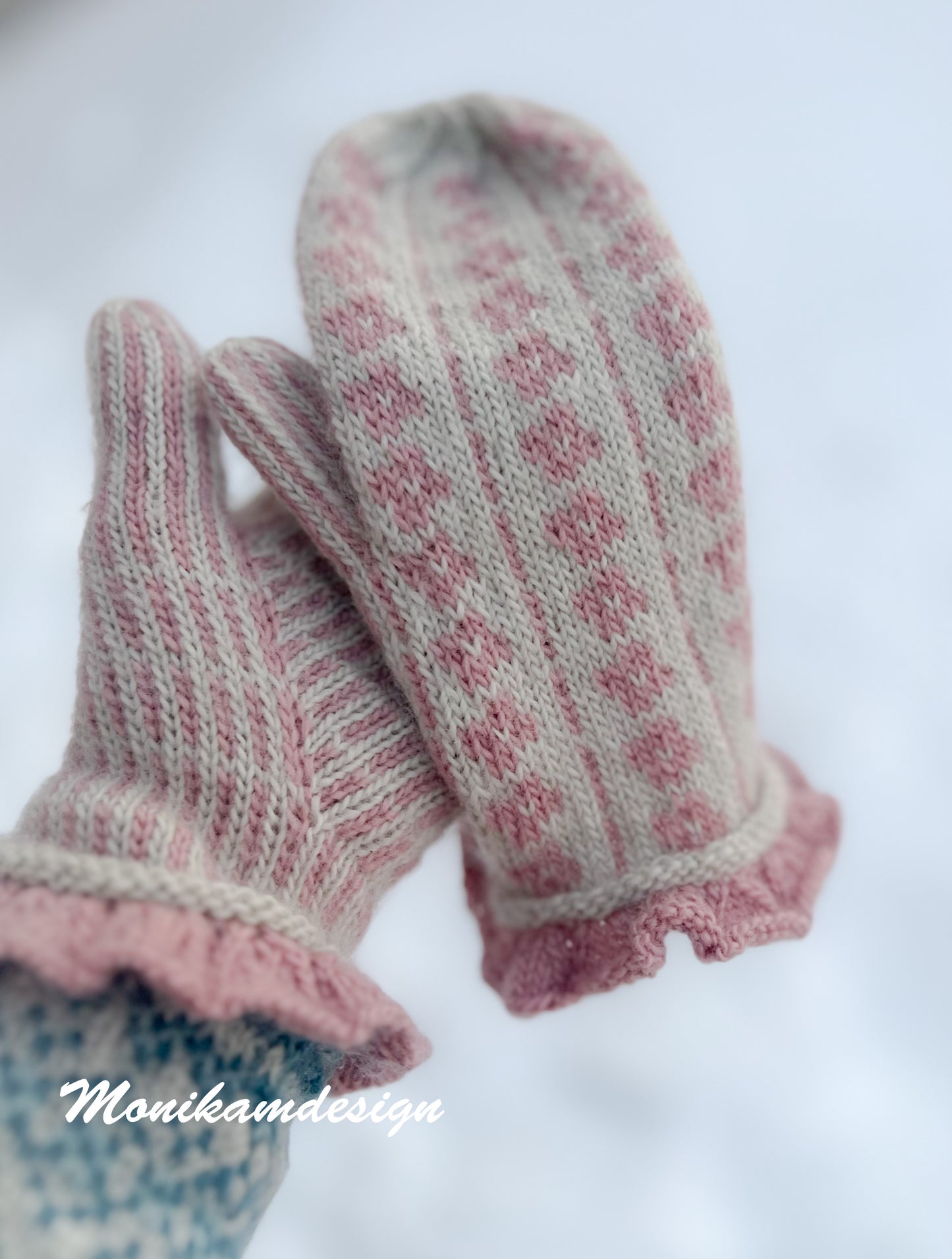 🌸 Blomstervotten – å PDF-mønsteret til halv pris ved kjøp av garnpakke