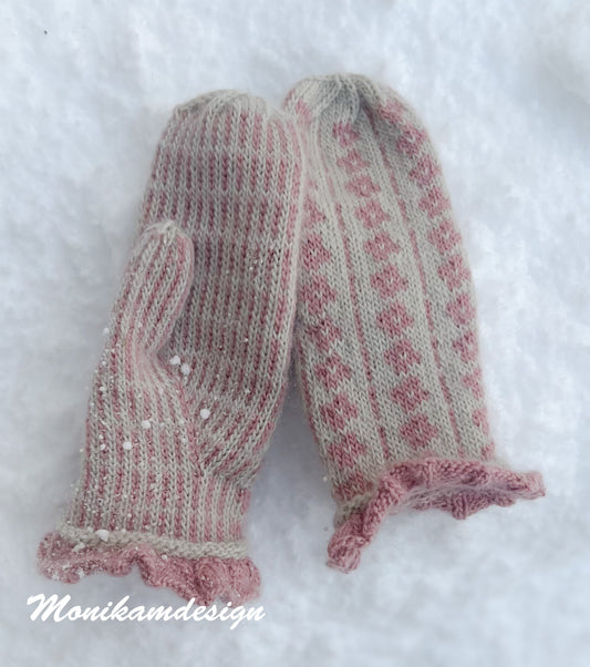 🌸 Blomstervotten – å PDF-mønsteret til halv pris ved kjøp av garnpakke