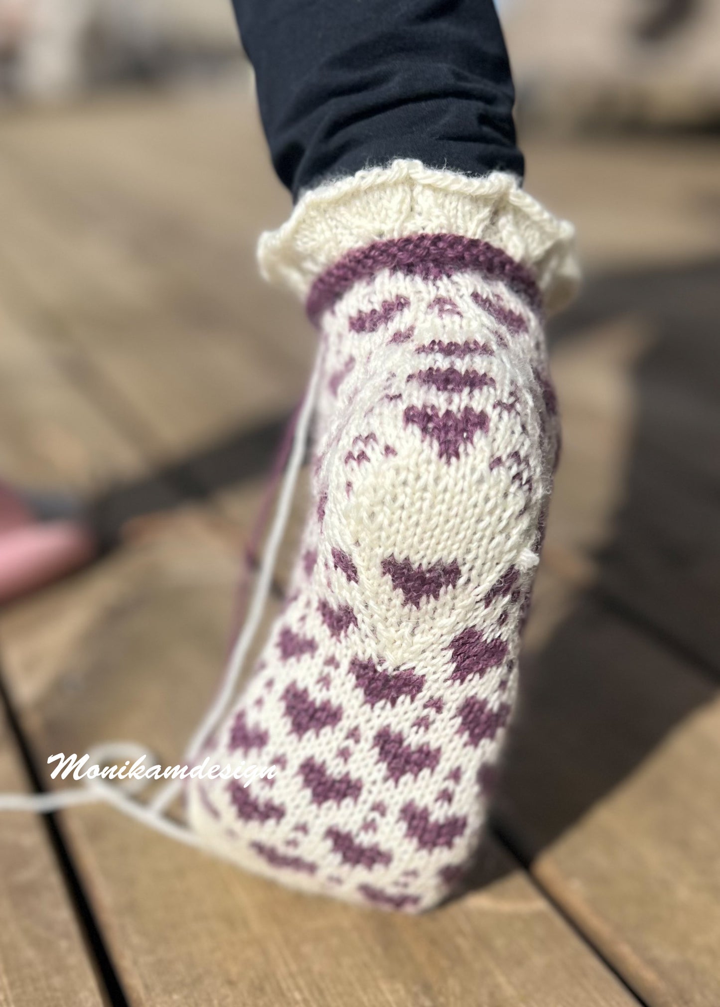 🧦 Hjertesokken til barn – Str. 1–12 år 💕