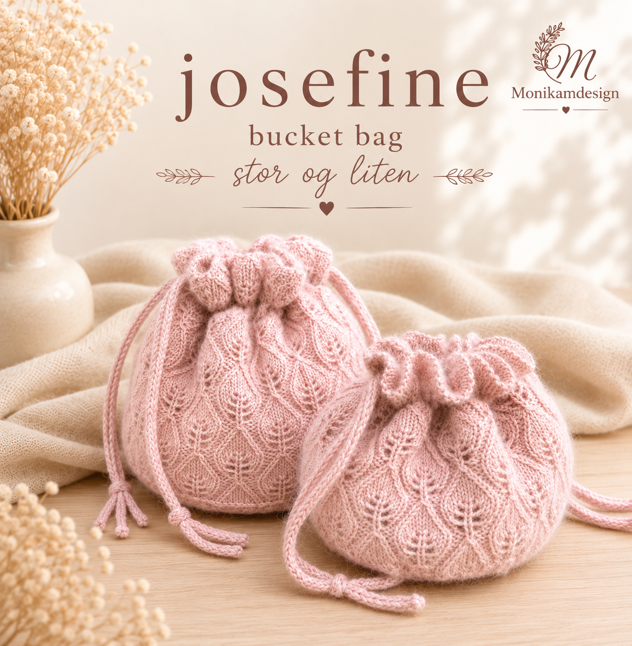 Josefine bucket bag, stor og liten