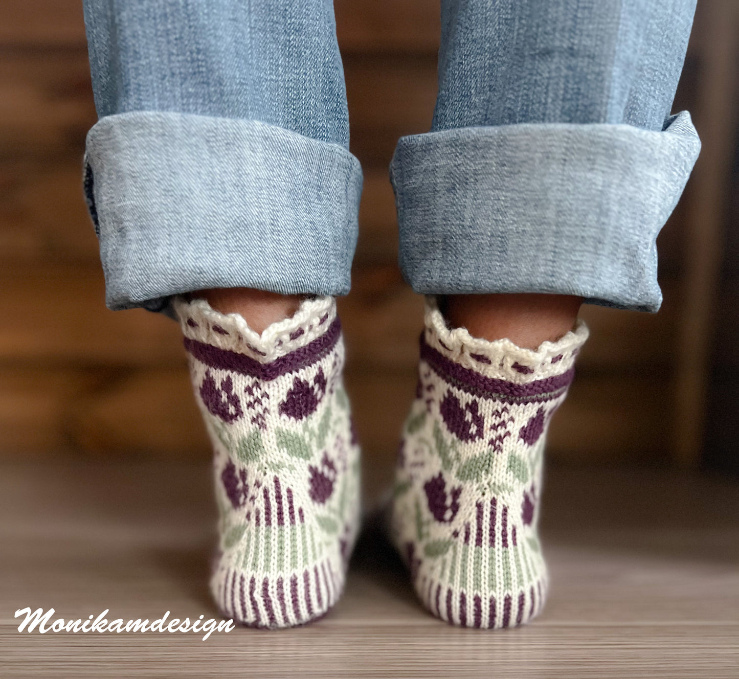 🌷 Die Tulpen-Socke