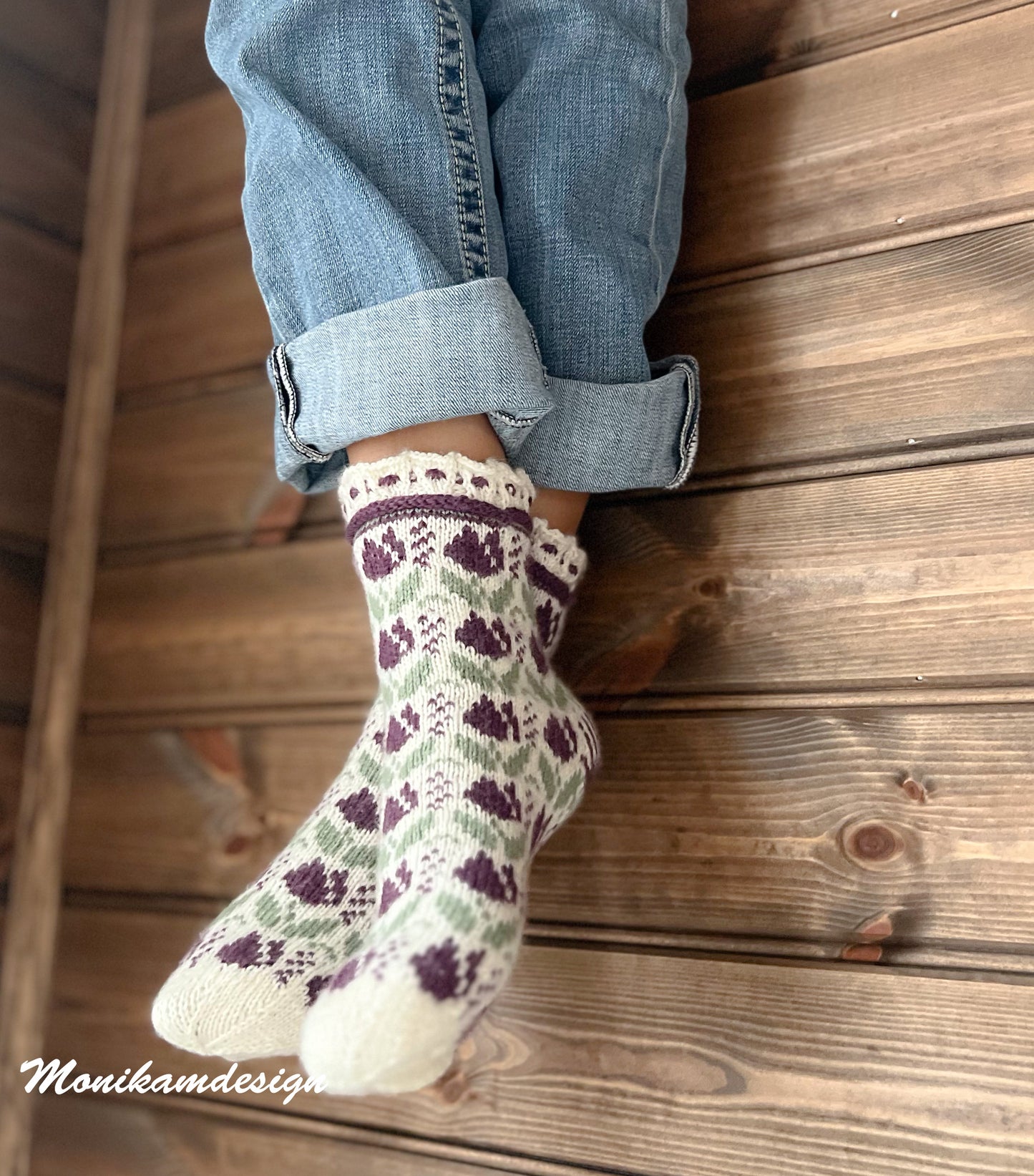 🌷 Die Tulpen-Socke